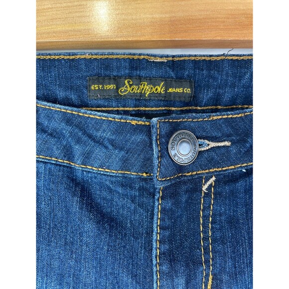 Southpole Jeans Womens Size 7 (28x29) Low Rise Y2K Jeans Studded Pockets Bootcut - Picture 3 of 15